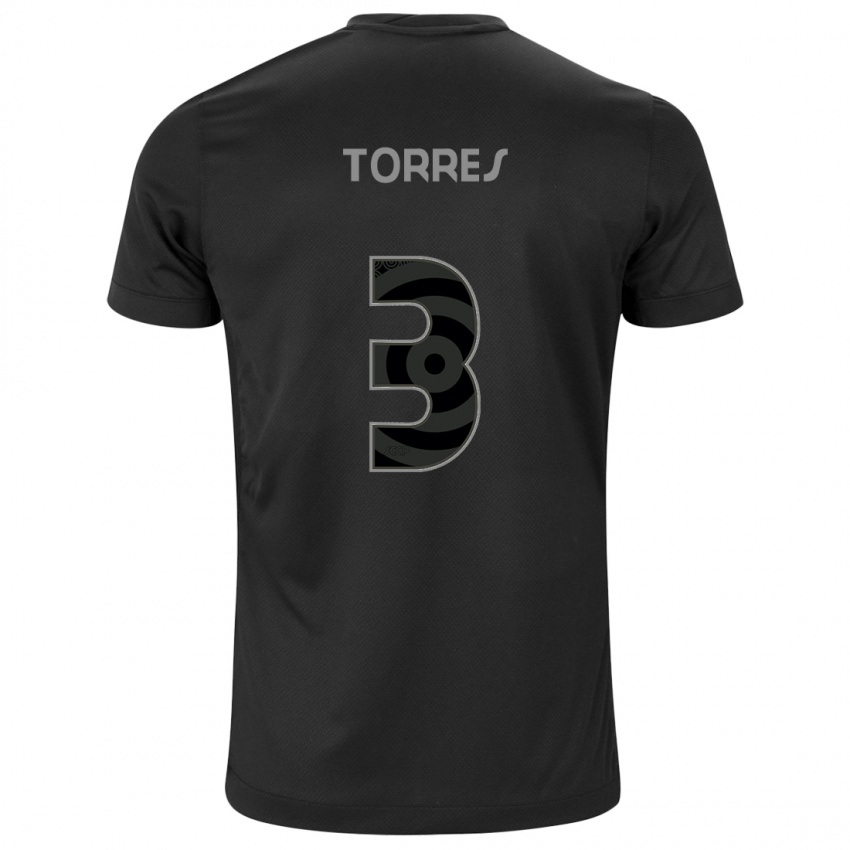 Kinderen Félix Torres #3 Zwart Uitshirt Uittenue 2024/25 T-Shirt