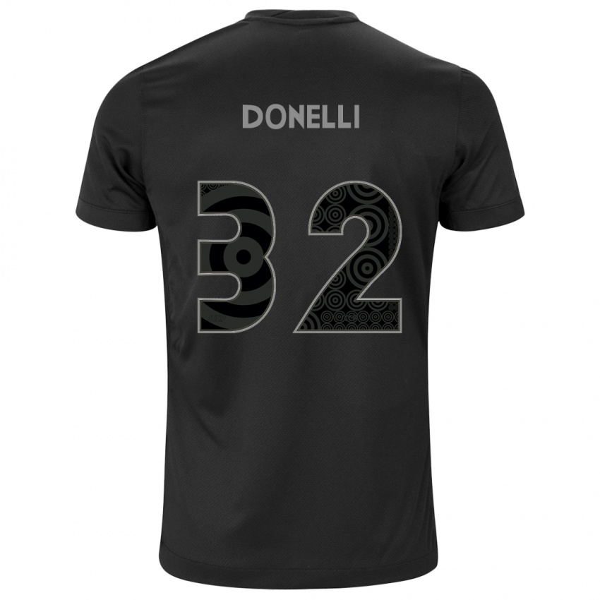 Kinderen Matheus Donelli #32 Zwart Uitshirt Uittenue 2024/25 T-Shirt