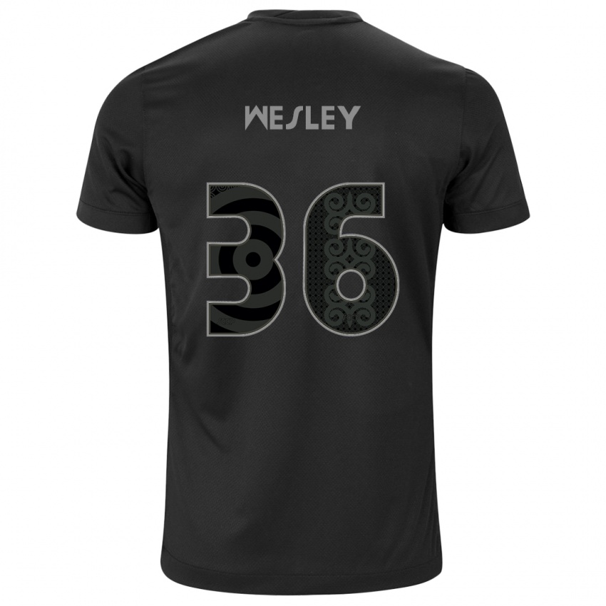 Kinderen Wesley #36 Zwart Uitshirt Uittenue 2024/25 T-Shirt