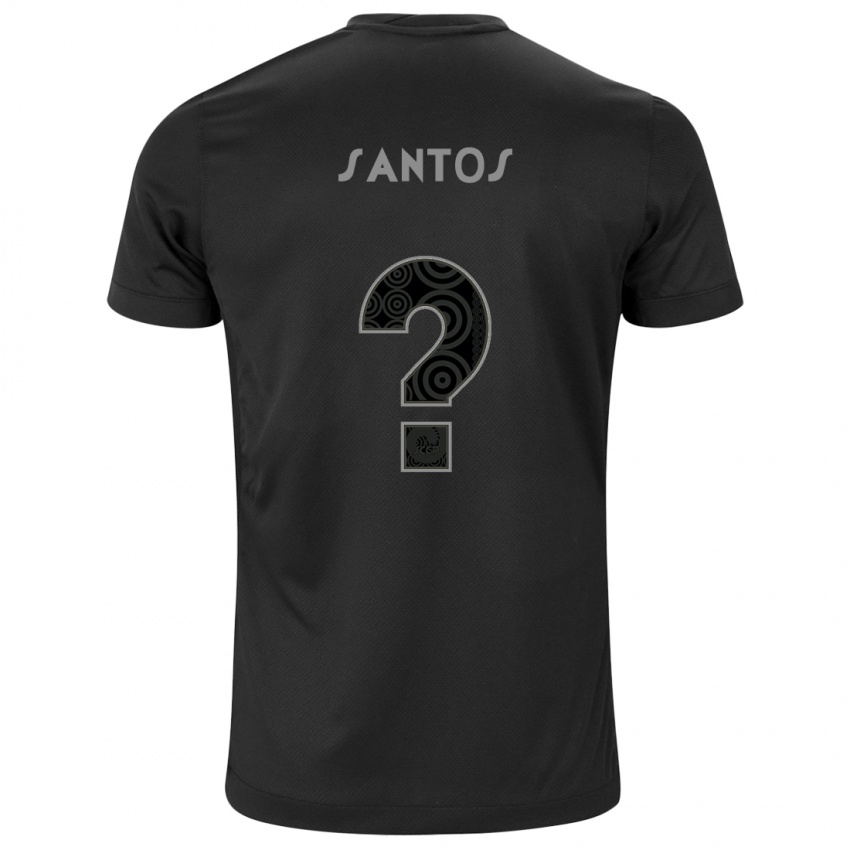 Kinderen Renato Santos #0 Zwart Uitshirt Uittenue 2024/25 T-Shirt