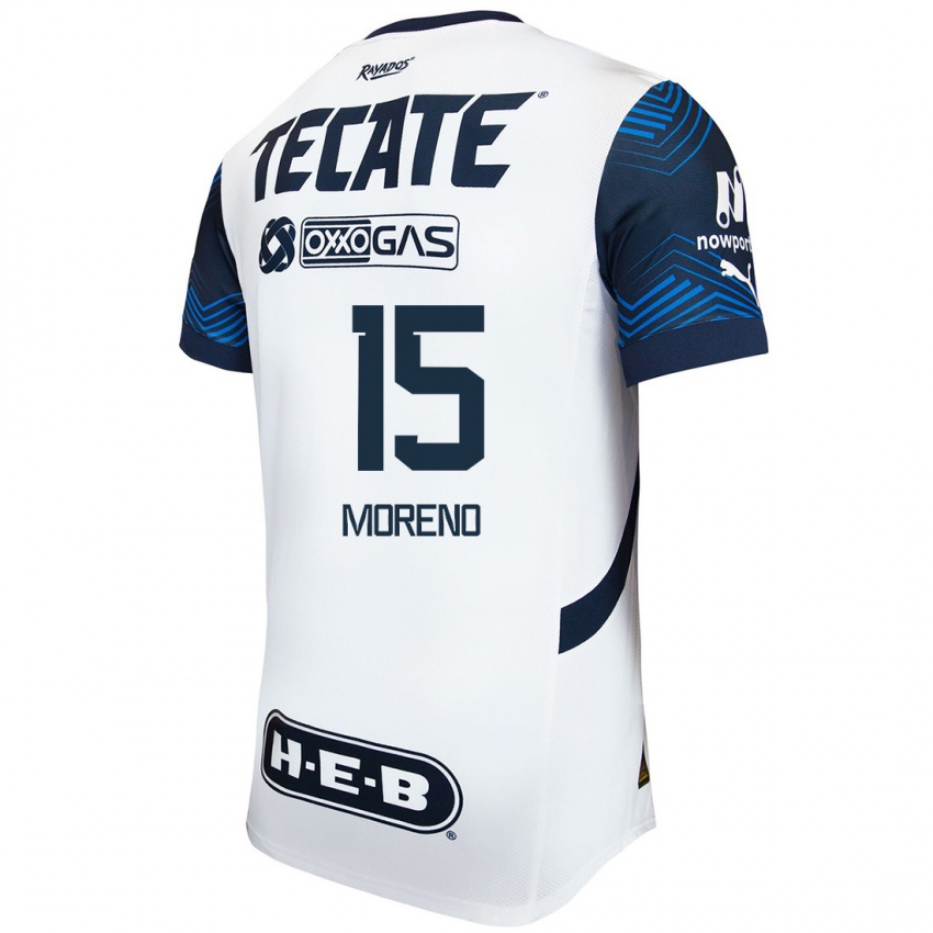 Kinderen Héctor Moreno #15 Wit Blauw Uitshirt Uittenue 2024/25 T-Shirt