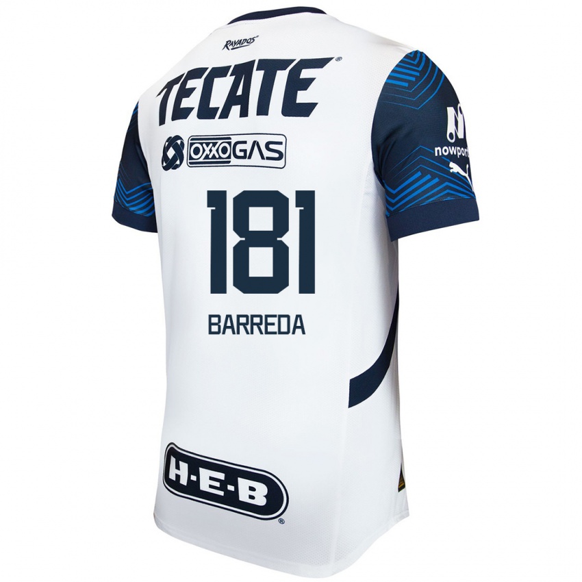 Kinderen Dimas Barreda #181 Wit Blauw Uitshirt Uittenue 2024/25 T-Shirt