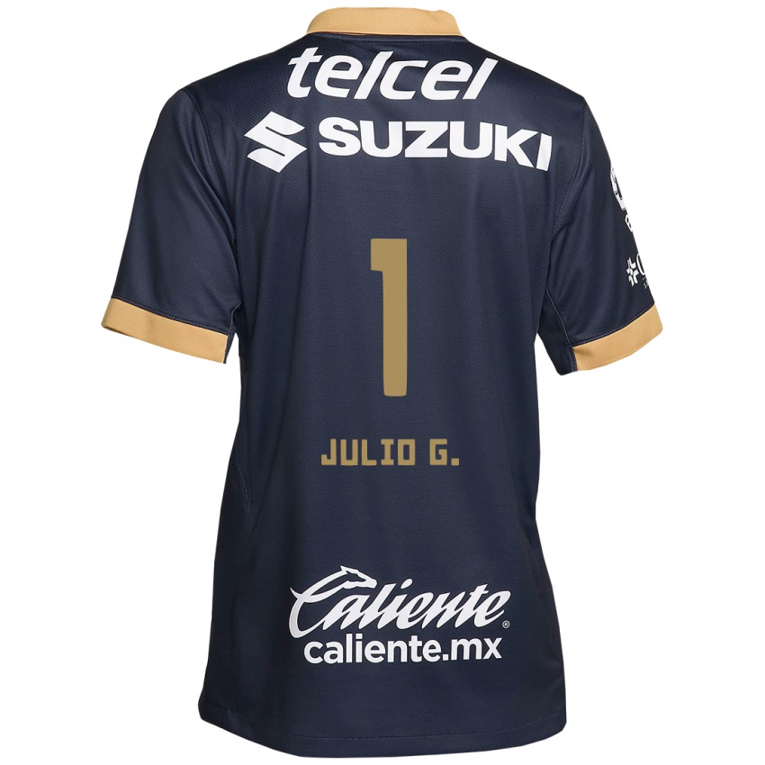 Kinderen Julio González #1 Obsidiaan Goud Wit Uitshirt Uittenue 2024/25 T-Shirt