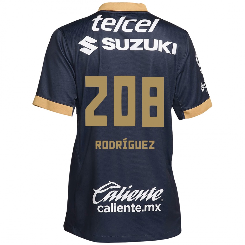 Kinderen Gael Rodríguez #208 Obsidiaan Goud Wit Uitshirt Uittenue 2024/25 T-Shirt