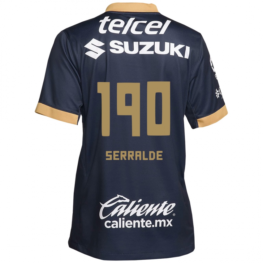 Kinderen Gerardo Serralde #190 Obsidiaan Goud Wit Uitshirt Uittenue 2024/25 T-Shirt