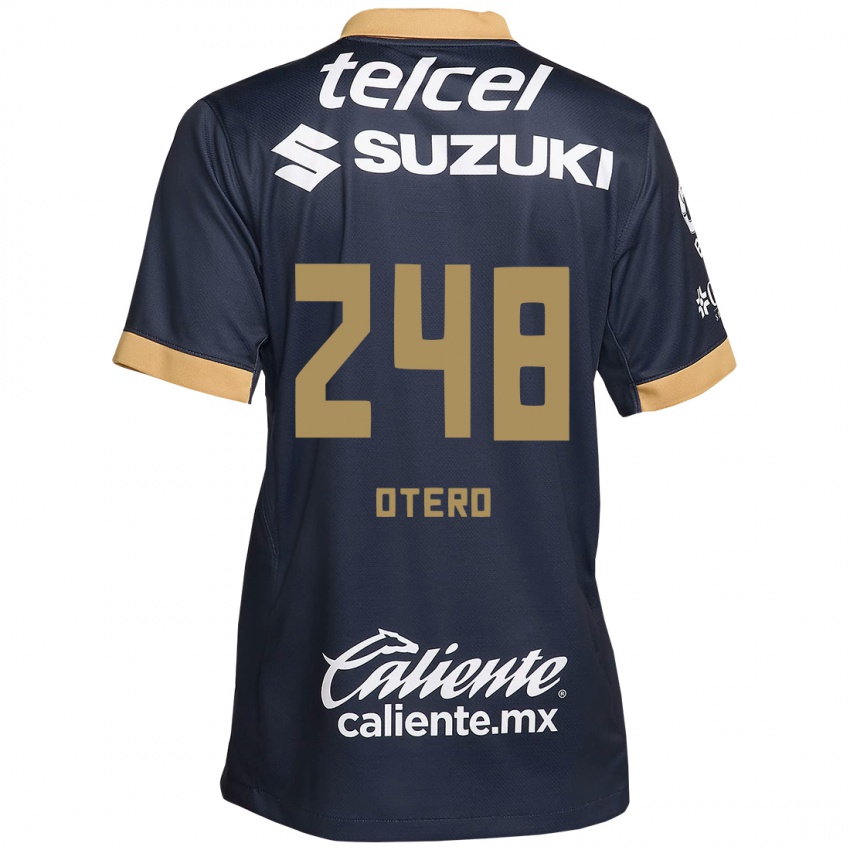 Kinderen Jonathan Otero #248 Obsidiaan Goud Wit Uitshirt Uittenue 2024/25 T-Shirt