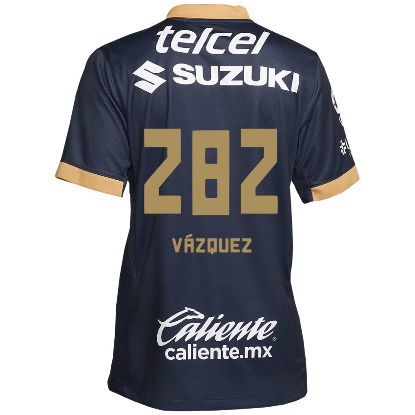 Kinderen Austin Vázquez #282 Obsidiaan Goud Wit Uitshirt Uittenue 2024/25 T-Shirt