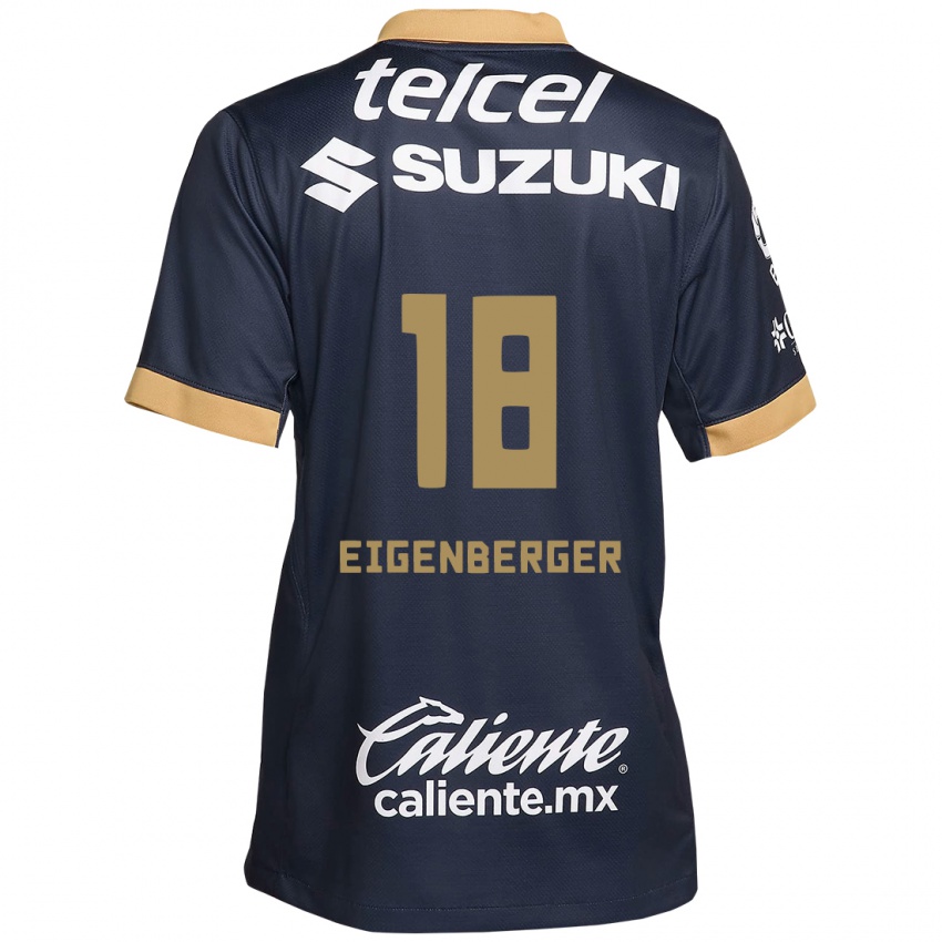 Kinderen Chandra Eigenberger #18 Obsidiaan Goud Wit Uitshirt Uittenue 2024/25 T-Shirt