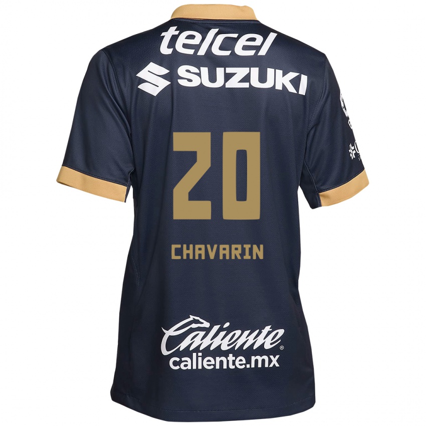 Kinderen Aerial Chavarin #20 Obsidiaan Goud Wit Uitshirt Uittenue 2024/25 T-Shirt