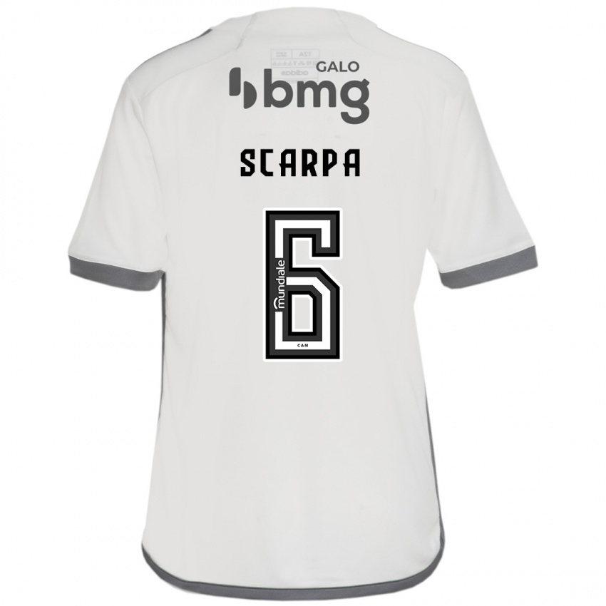 Kinderen Gustavo Scarpa #6 Gebroken Wit Uitshirt Uittenue 2024/25 T-Shirt