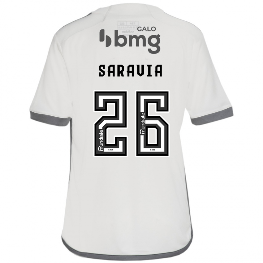 Kinderen Renzo Saravia #26 Gebroken Wit Uitshirt Uittenue 2024/25 T-Shirt