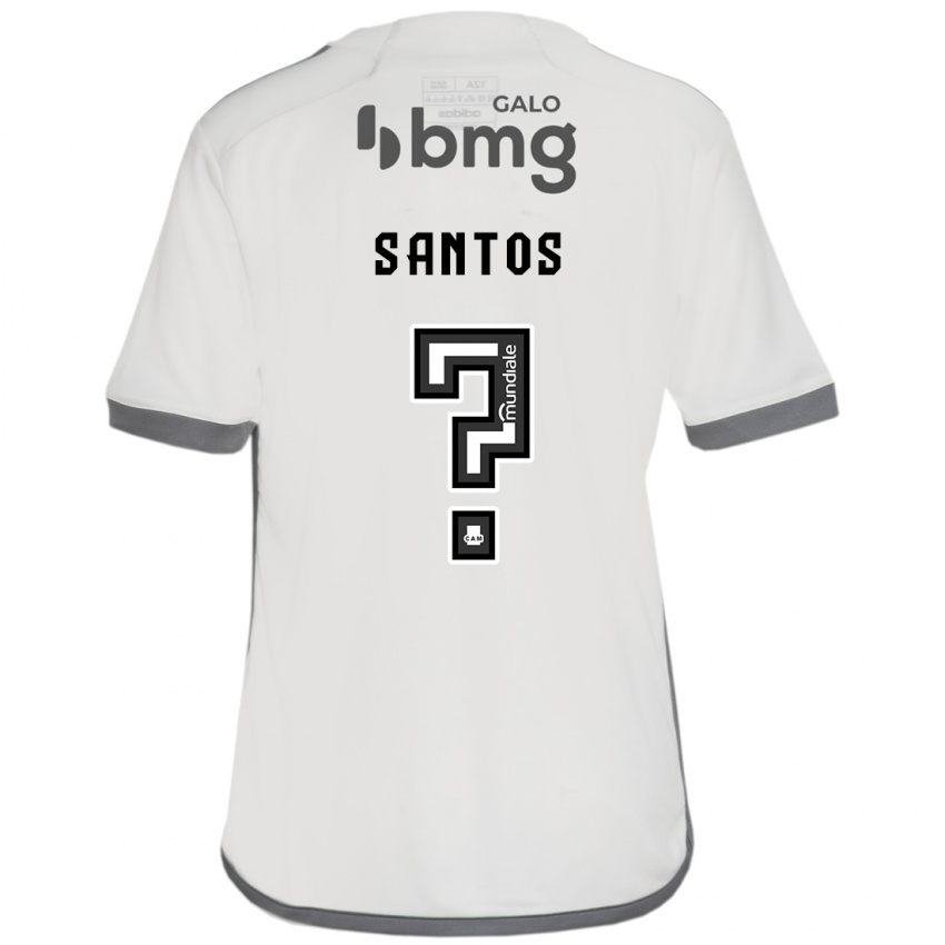 Kinderen Leo Santos #0 Gebroken Wit Uitshirt Uittenue 2024/25 T-Shirt