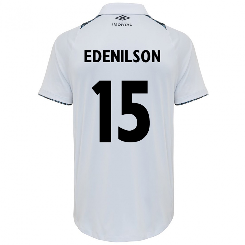 Kinderen Edenilson #15 Wit Blauw Uitshirt Uittenue 2024/25 T-Shirt