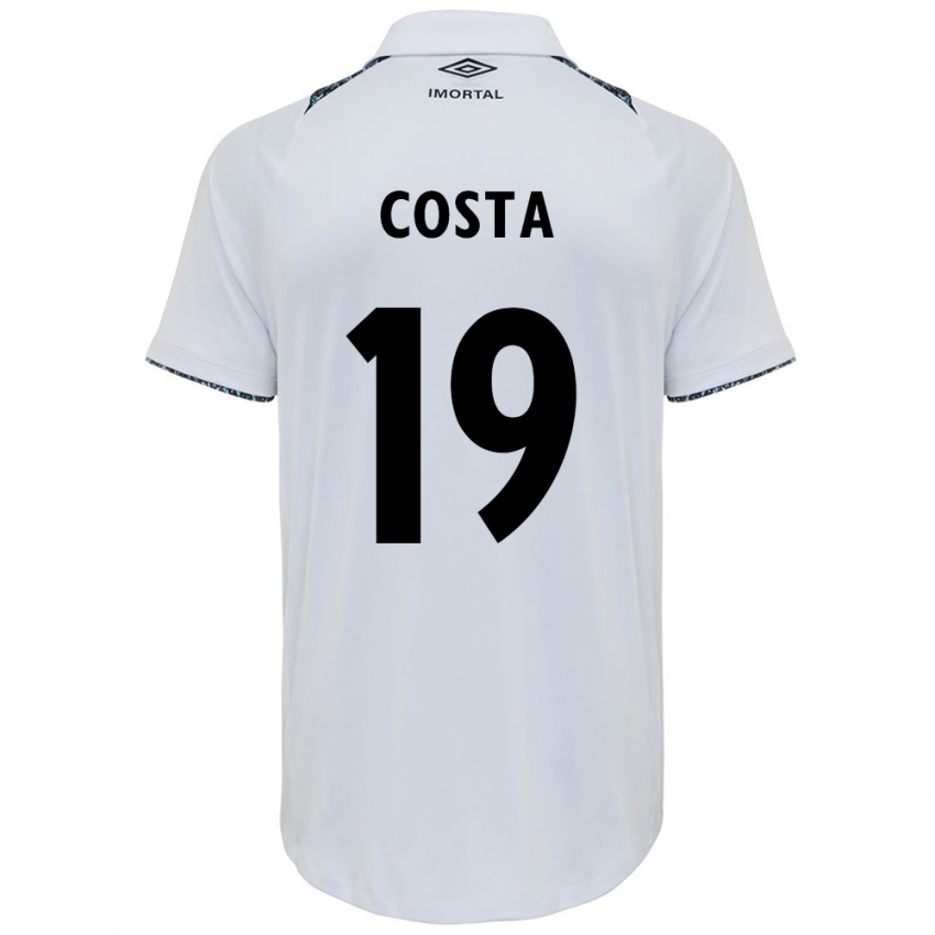 Kinderen Diego Costa #19 Wit Blauw Uitshirt Uittenue 2024/25 T-Shirt