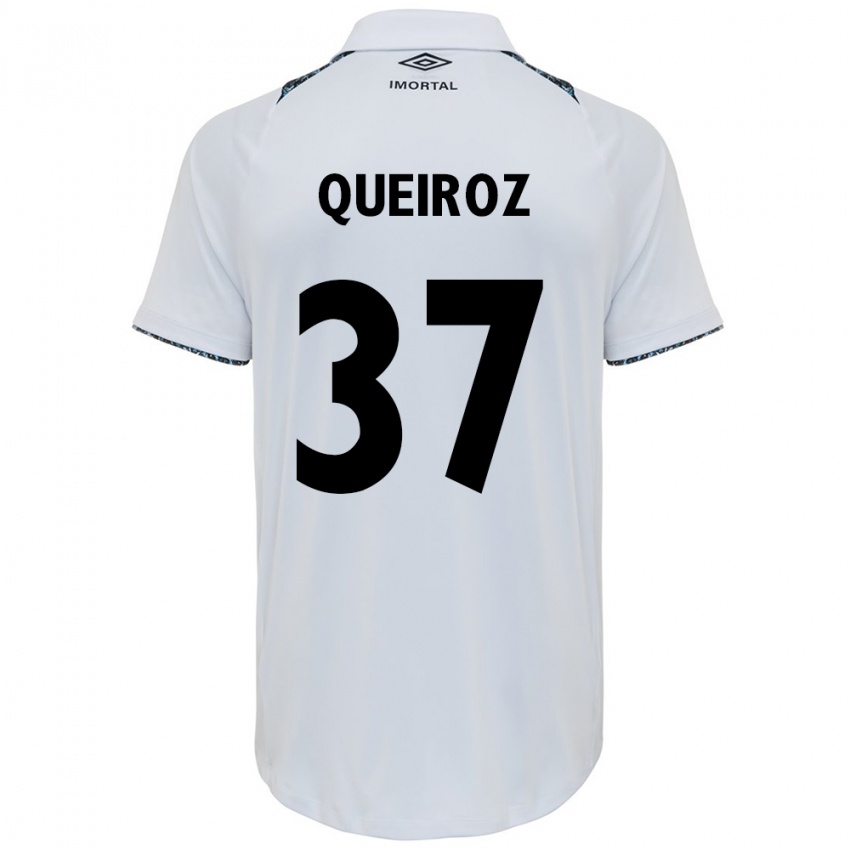 Kinderen Du Queiroz #37 Wit Blauw Uitshirt Uittenue 2024/25 T-Shirt