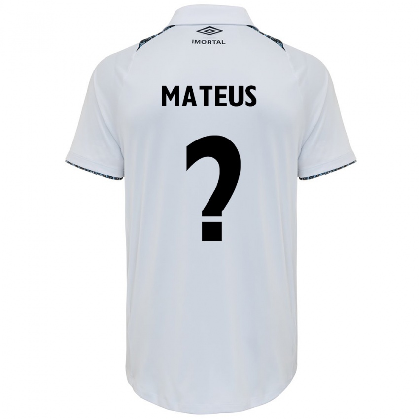 Kinderen Mateus #0 Wit Blauw Uitshirt Uittenue 2024/25 T-Shirt