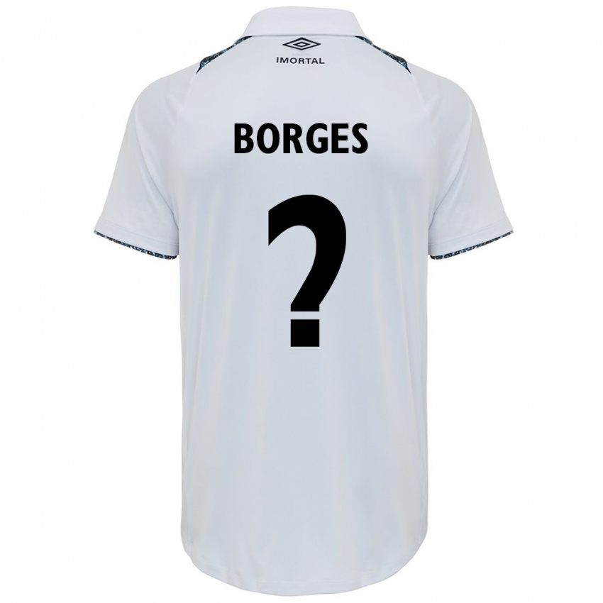 Kinderen Nathan Borges #0 Wit Blauw Uitshirt Uittenue 2024/25 T-Shirt