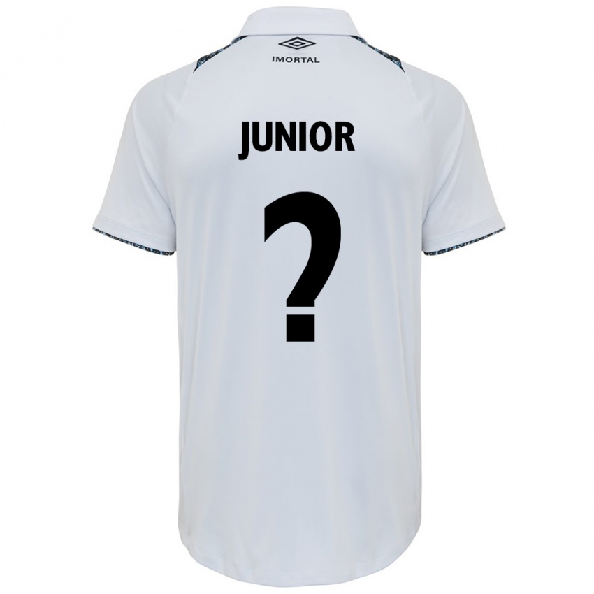 Kinderen Artur Junior #0 Wit Blauw Uitshirt Uittenue 2024/25 T-Shirt