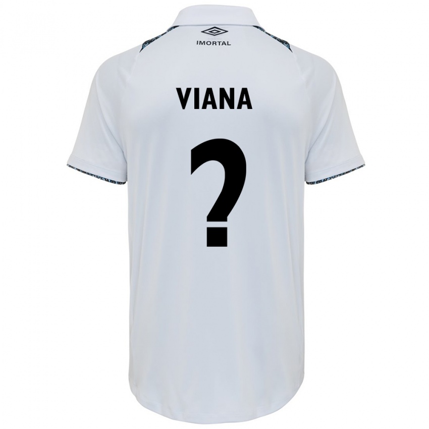 Kinderen Arthur Viana #0 Wit Blauw Uitshirt Uittenue 2024/25 T-Shirt