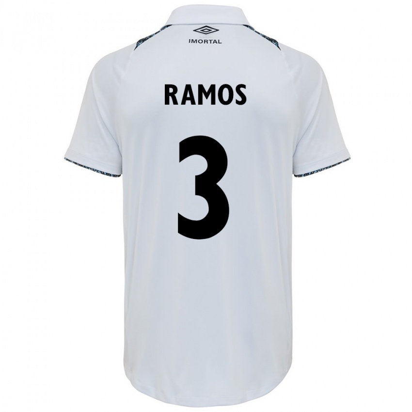 Kinderen João Ramos #3 Wit Blauw Uitshirt Uittenue 2024/25 T-Shirt