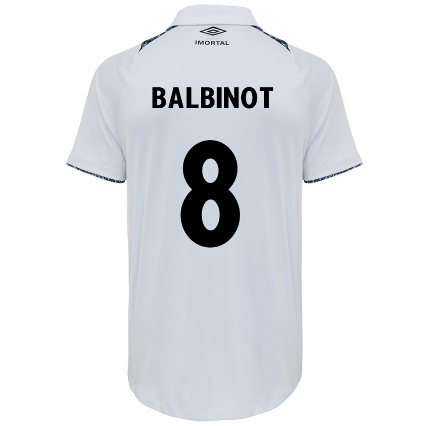 Kinderen Manu Balbinot #8 Wit Blauw Uitshirt Uittenue 2024/25 T-Shirt