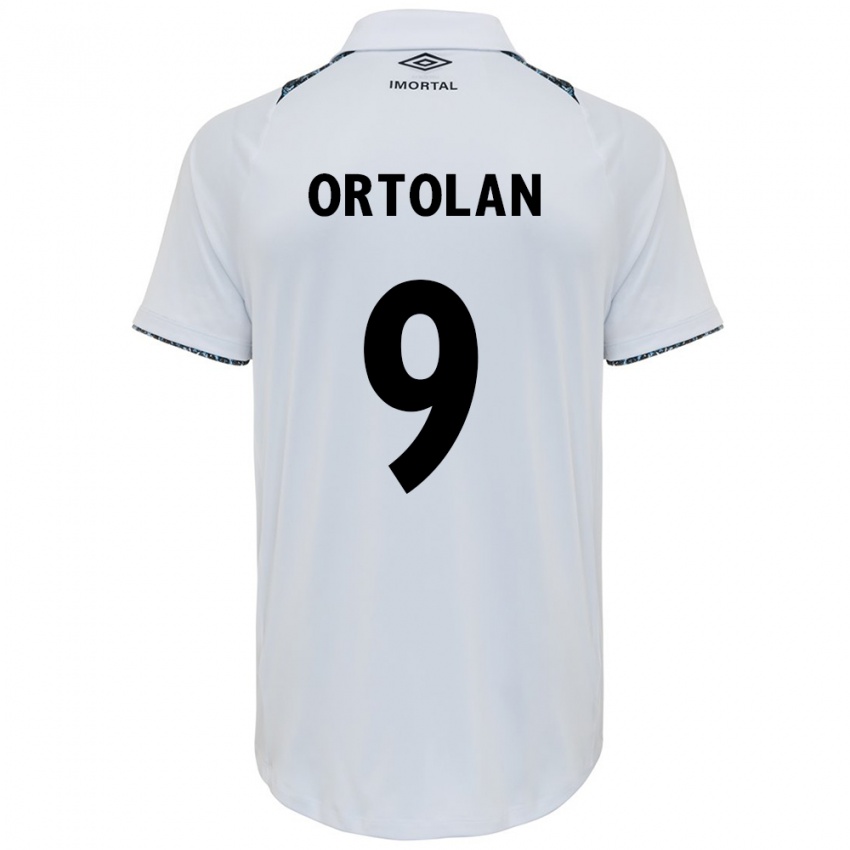 Kinderen Dani Ortolan #9 Wit Blauw Uitshirt Uittenue 2024/25 T-Shirt