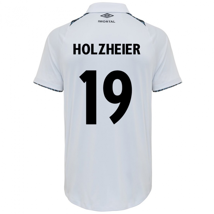 Kinderen Agostina Holzheier #19 Wit Blauw Uitshirt Uittenue 2024/25 T-Shirt