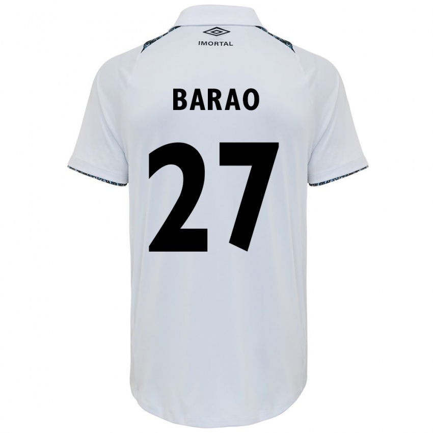 Kinderen Dani Barão #27 Wit Blauw Uitshirt Uittenue 2024/25 T-Shirt