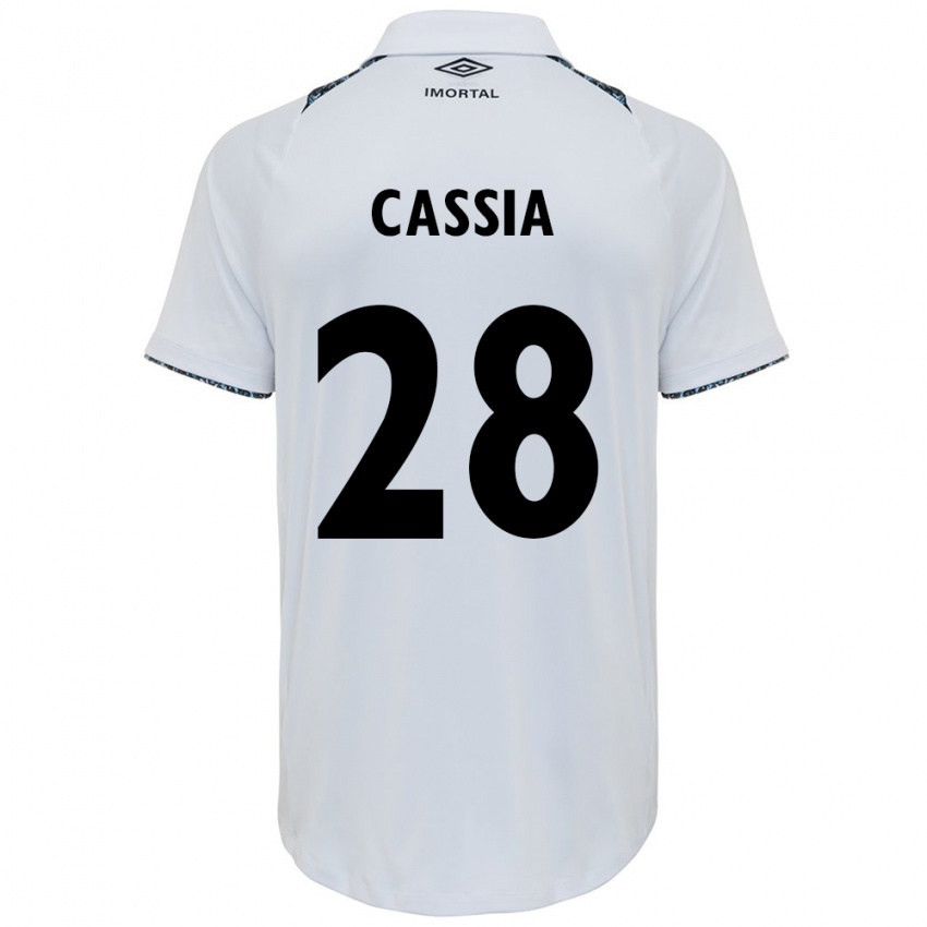 Kinderen Cássia #28 Wit Blauw Uitshirt Uittenue 2024/25 T-Shirt