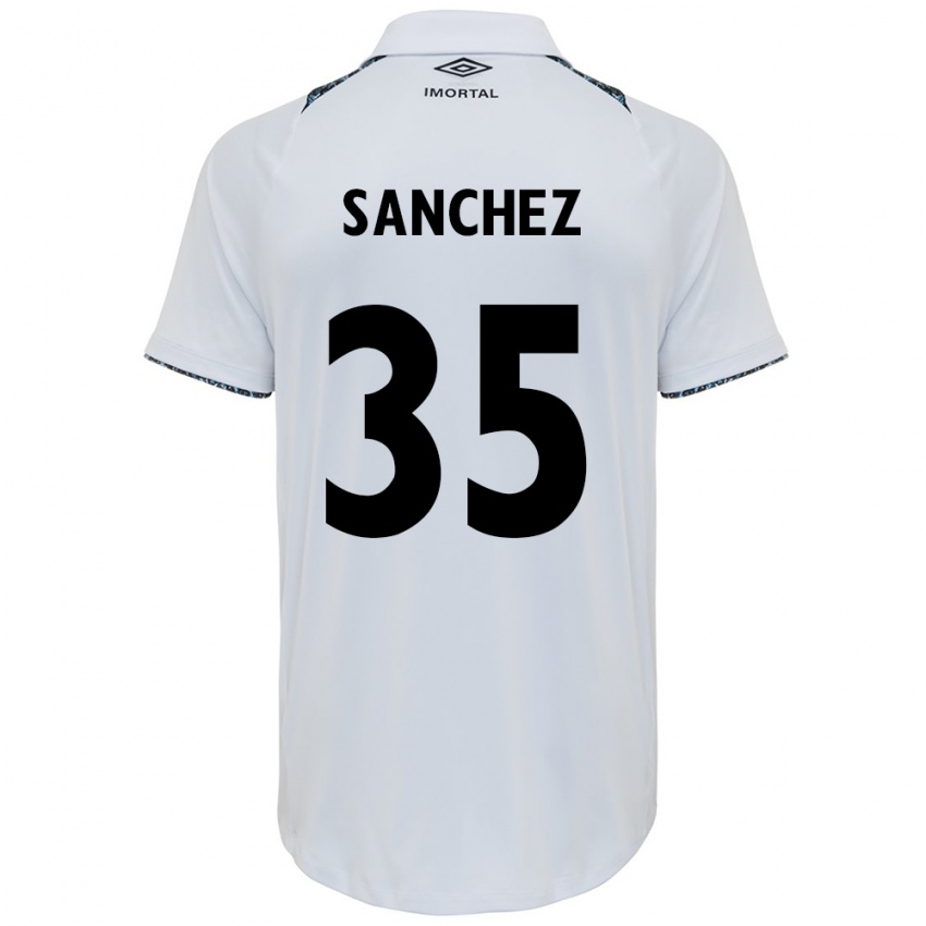 Kinderen Lari Sanchez #35 Wit Blauw Uitshirt Uittenue 2024/25 T-Shirt