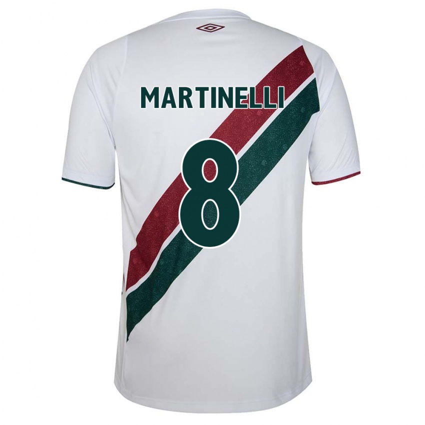 Kinderen Martinelli #8 Wit Groen Kastanjebruin Uitshirt Uittenue 2024/25 T-Shirt