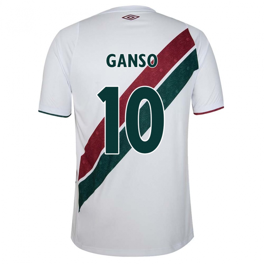 Kinderen Ganso #10 Wit Groen Kastanjebruin Uitshirt Uittenue 2024/25 T-Shirt