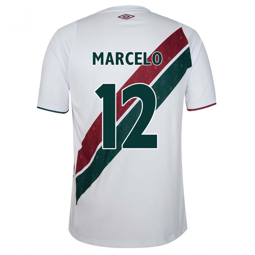 Kinderen Marcelo #12 Wit Groen Kastanjebruin Uitshirt Uittenue 2024/25 T-Shirt