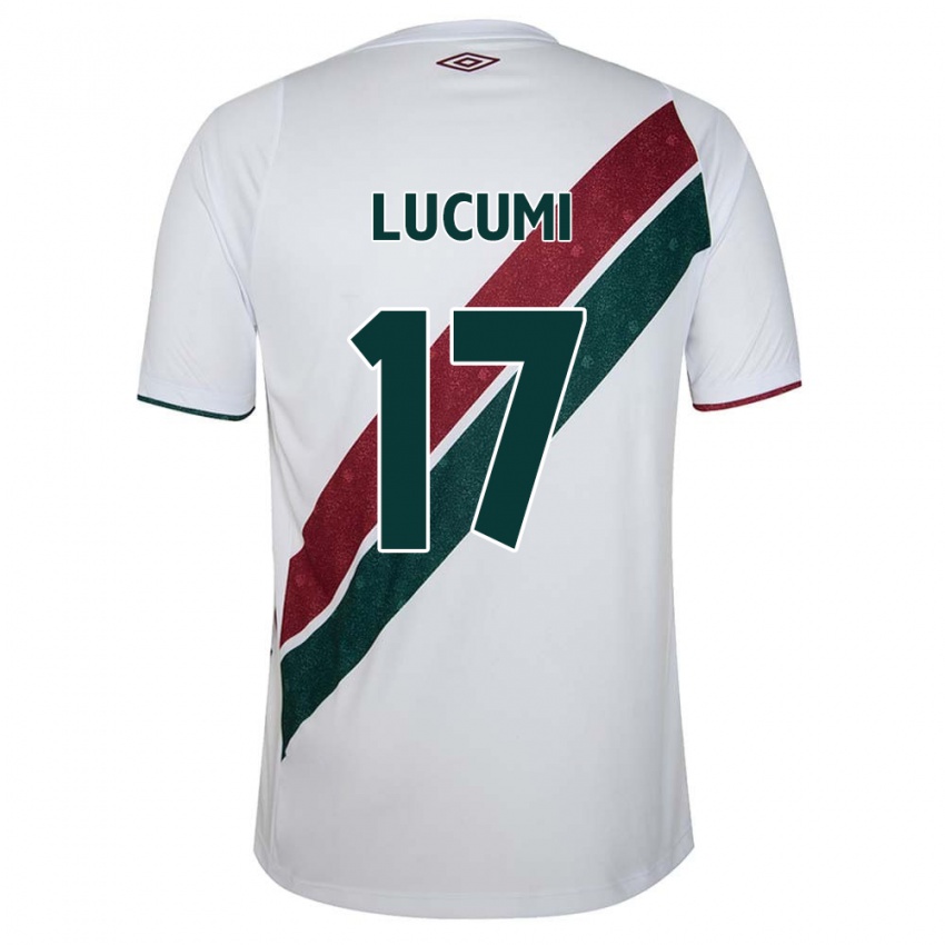 Kinderen Jan Lucumi #17 Wit Groen Kastanjebruin Uitshirt Uittenue 2024/25 T-Shirt