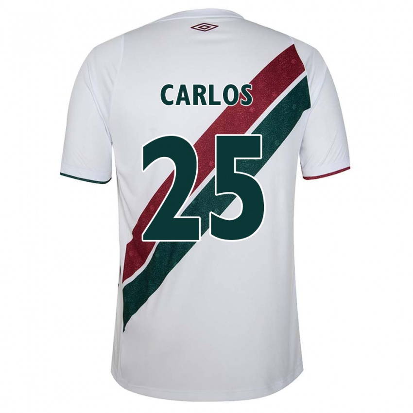 Kinderen Antônio Carlos #25 Wit Groen Kastanjebruin Uitshirt Uittenue 2024/25 T-Shirt