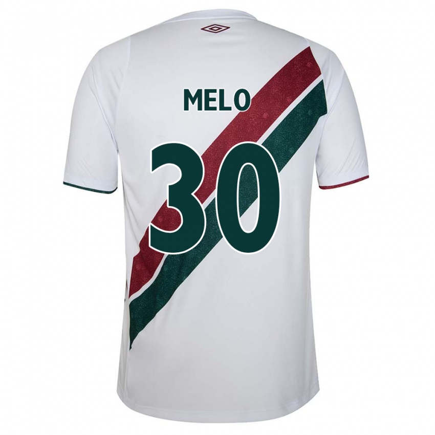 Kinderen Felipe Melo #30 Wit Groen Kastanjebruin Uitshirt Uittenue 2024/25 T-Shirt