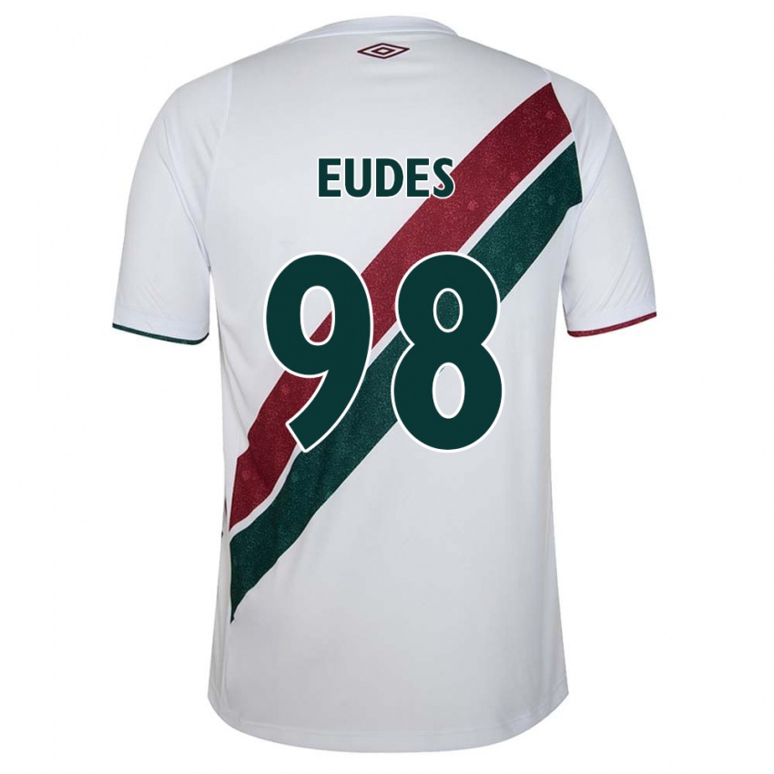 Kinderen Vitor Eudes #98 Wit Groen Kastanjebruin Uitshirt Uittenue 2024/25 T-Shirt