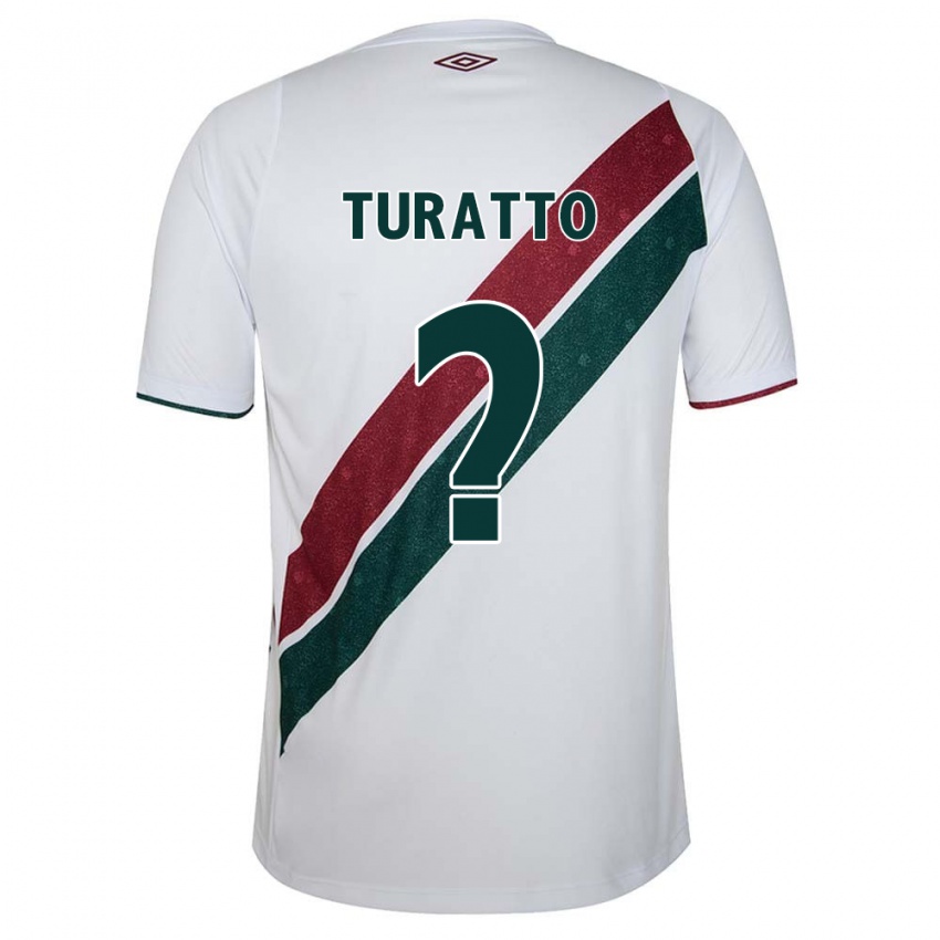 Kinderen Luiz Turatto #0 Wit Groen Kastanjebruin Uitshirt Uittenue 2024/25 T-Shirt