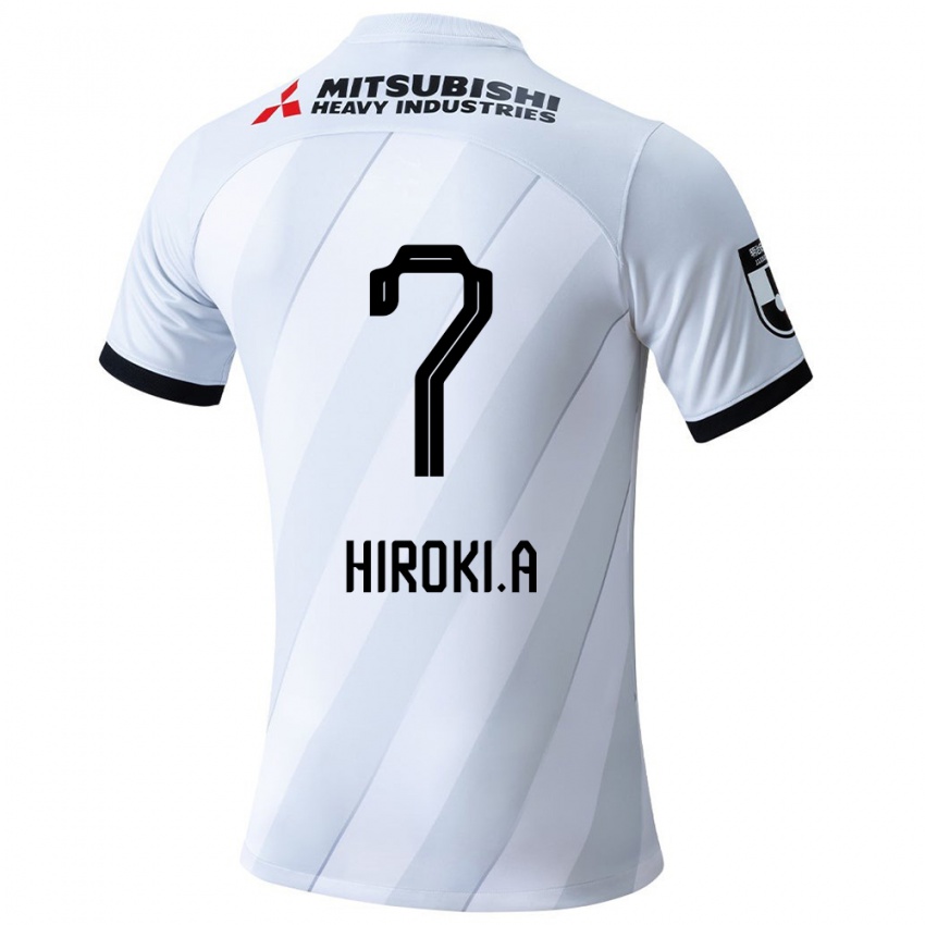 Kinderen Hiroki Abe #7 Wit Grijs Uitshirt Uittenue 2024/25 T-Shirt