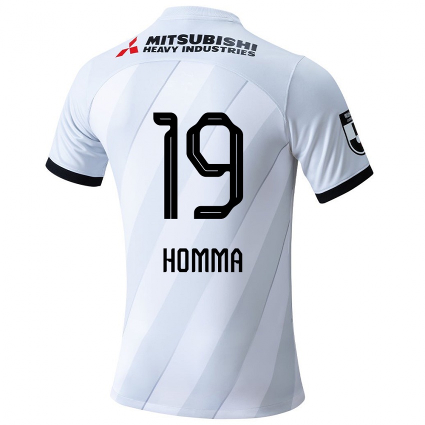 Kinderen Shion Homma #19 Wit Grijs Uitshirt Uittenue 2024/25 T-Shirt