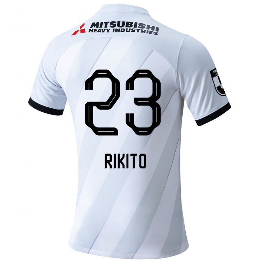 Kinderen Rikito Inoue #23 Wit Grijs Uitshirt Uittenue 2024/25 T-Shirt