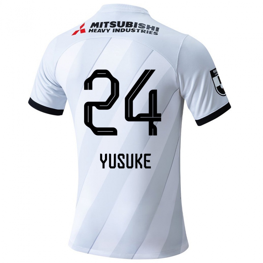 Kinderen Yusuke Matsuo #24 Wit Grijs Uitshirt Uittenue 2024/25 T-Shirt