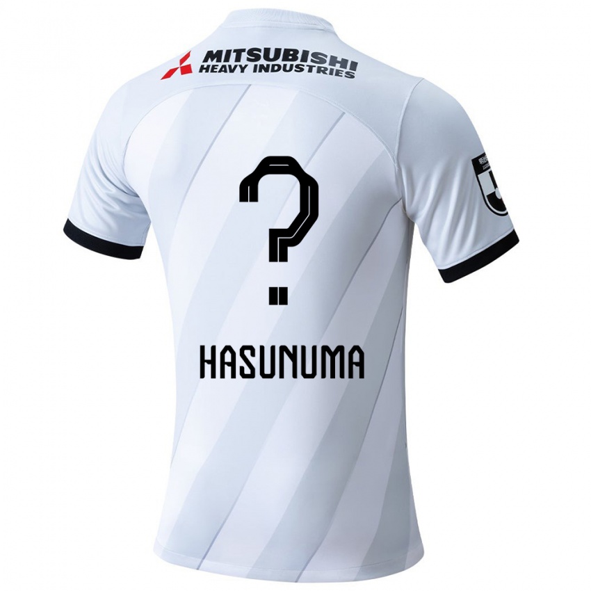 Kinderen Shunsuke Hasunuma #0 Wit Grijs Uitshirt Uittenue 2024/25 T-Shirt