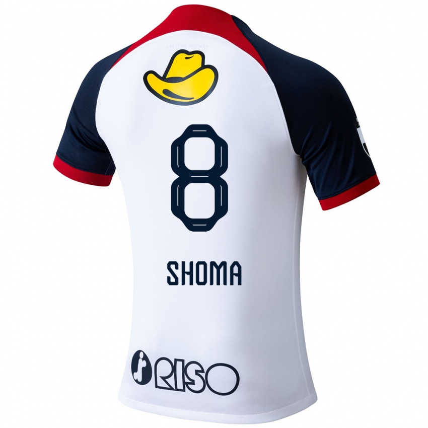 Kinderen Shoma Doi #8 Wit Blauw Rood Uitshirt Uittenue 2024/25 T-Shirt