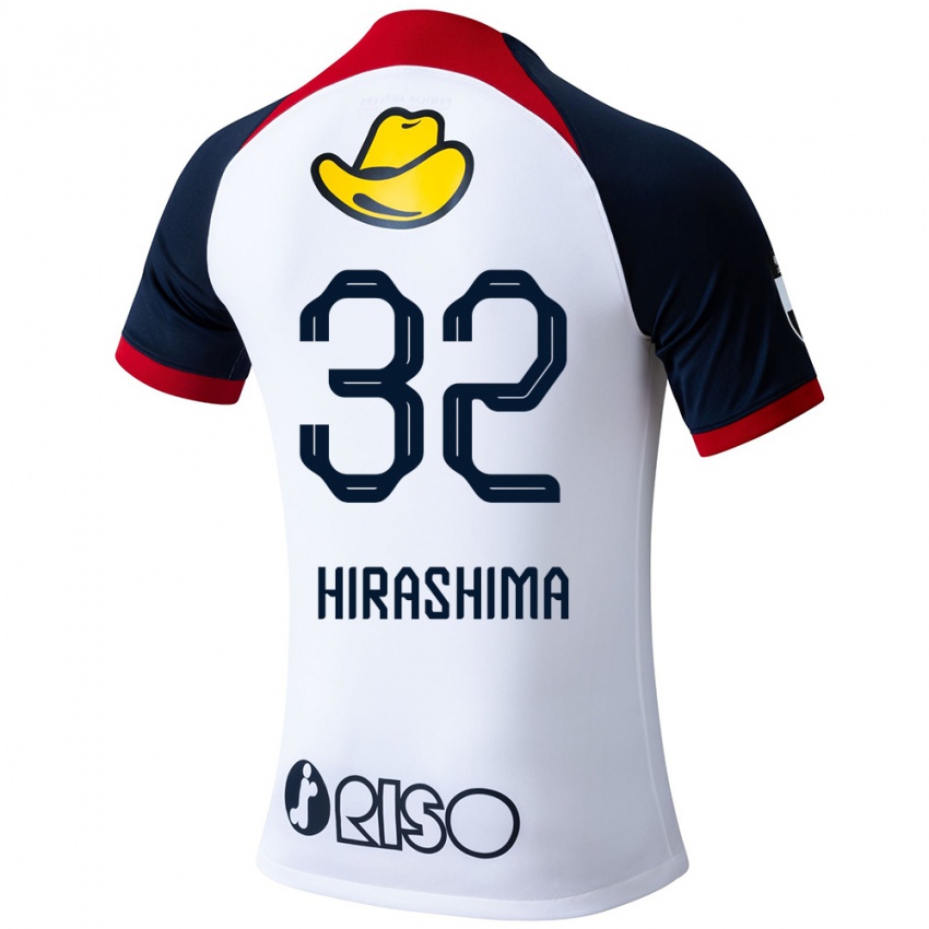 Kinderen Daigo Hirashima #32 Wit Blauw Rood Uitshirt Uittenue 2024/25 T-Shirt