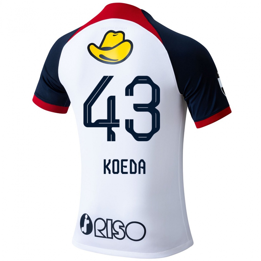 Kinderen Gemma Koeda #43 Wit Blauw Rood Uitshirt Uittenue 2024/25 T-Shirt