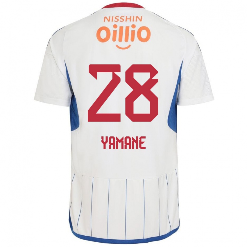 Kinderen Riku Yamane #28 Wit Blauw Rood Uitshirt Uittenue 2024/25 T-Shirt