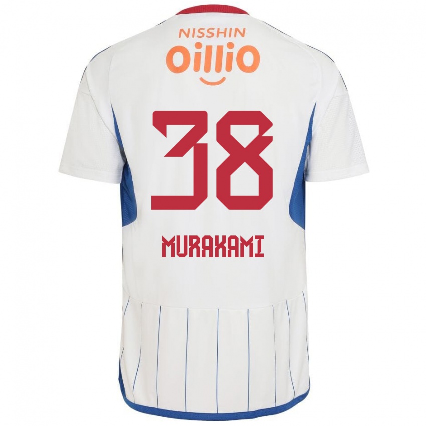 Kinderen Yuhi Murakami #38 Wit Blauw Rood Uitshirt Uittenue 2024/25 T-Shirt