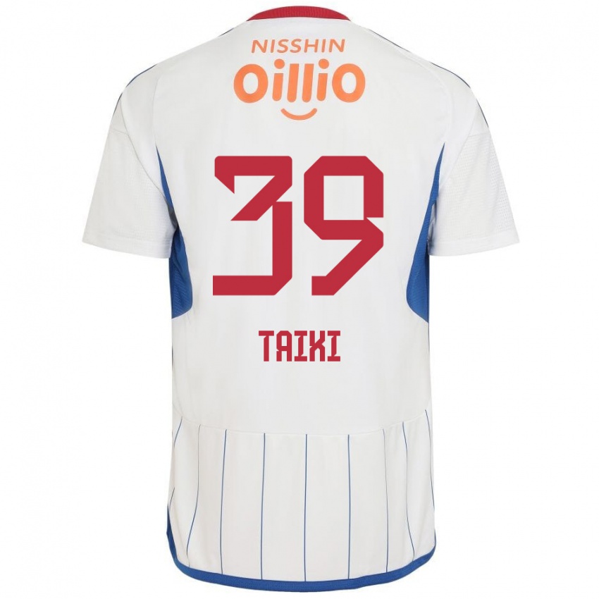 Kinderen Taiki Watanabe #39 Wit Blauw Rood Uitshirt Uittenue 2024/25 T-Shirt