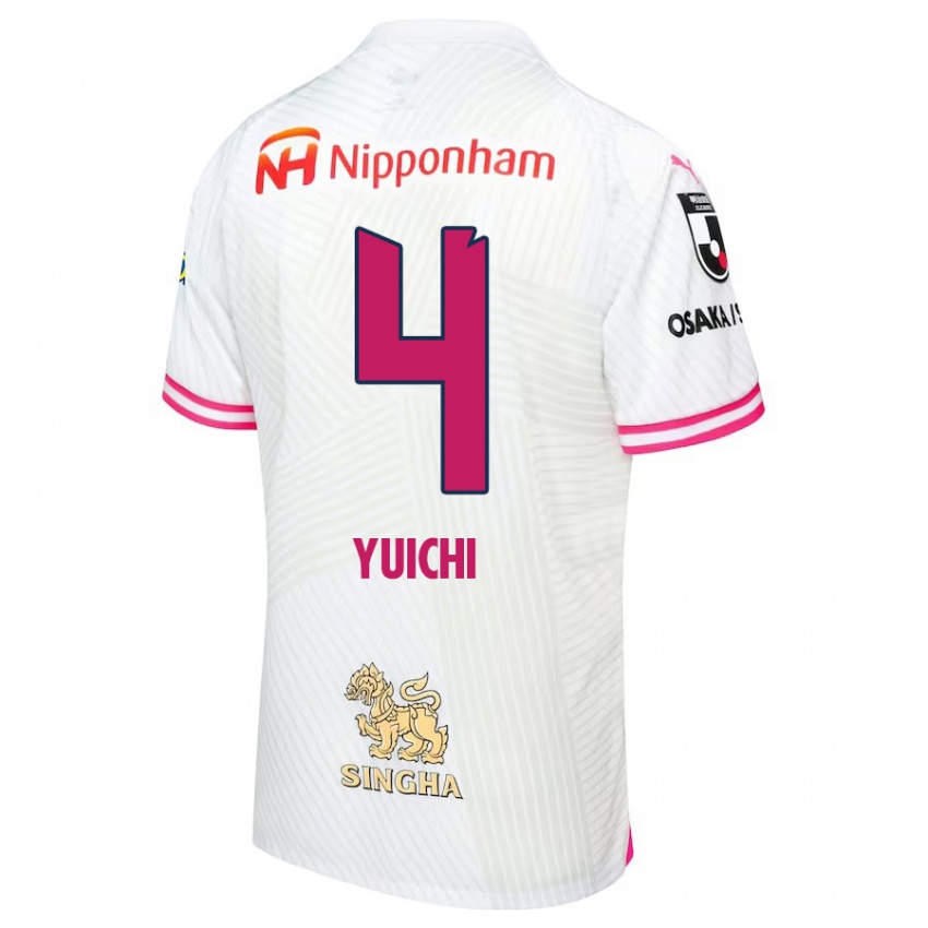 Kinderen Yuichi Hirano #4 Wit Roze Uitshirt Uittenue 2024/25 T-Shirt